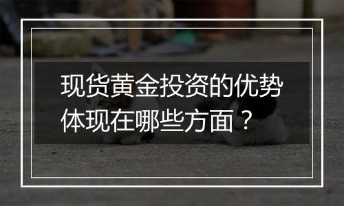 现货黄金投资的优势体现在哪些方面?