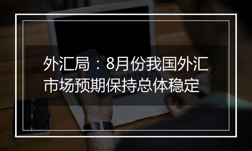 外汇局：8月份我国外汇市场预期保持总体稳定