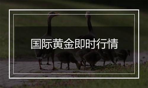 国际黄金即时行情