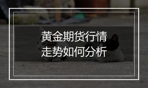 黄金期货行情走势如何分析