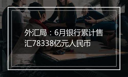 外汇局:6月银行累计售汇78338亿元人民币