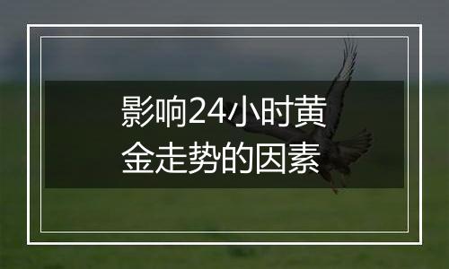 影响24小时黄金走势的因素