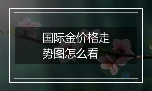 国际金价格走势图怎么看