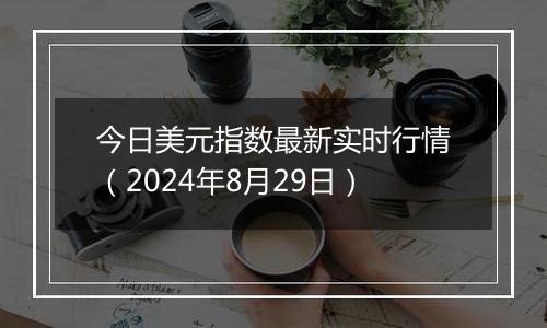 今日美元指数最新实时行情(2024年8月29日)