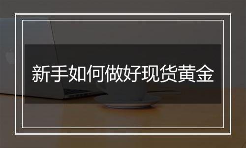 新手如何做好现货黄金