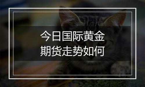 今日国际黄金期货走势如何
