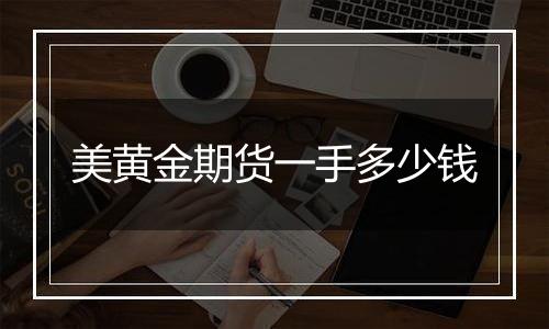 美黄金期货一手多少钱