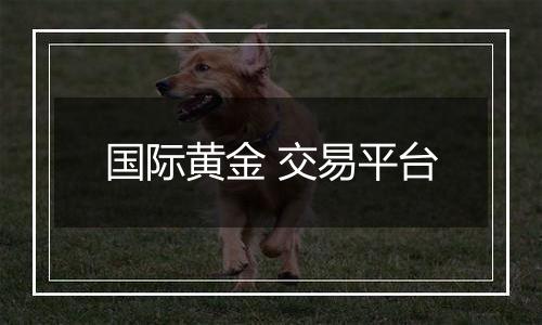 国际黄金 交易平台