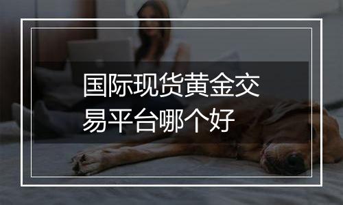 国际现货黄金交易平台哪个好
