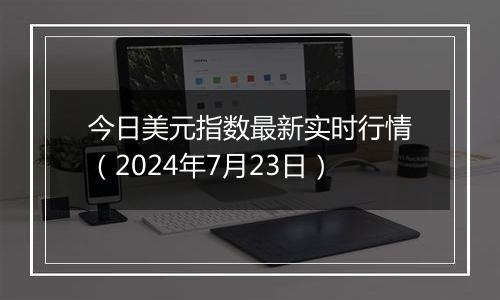 今日美元指数最新实时行情(2024年7月23日)