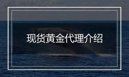 现货黄金代理介绍