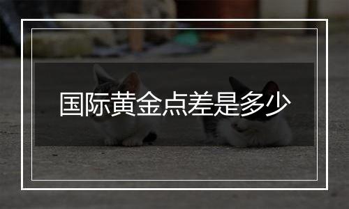 国际黄金点差是多少