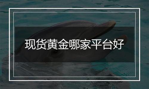 现货黄金哪家平台好