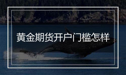 黄金期货开户门槛怎样