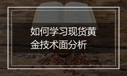 如何学习现货黄金技术面分析