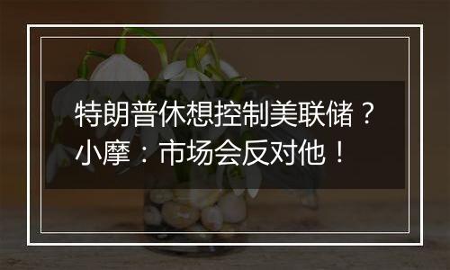 特朗普休想控制美联储？小摩：市场会反对他！