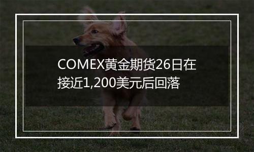 COMEX黄金期货26日在接近1,200美元后回落
