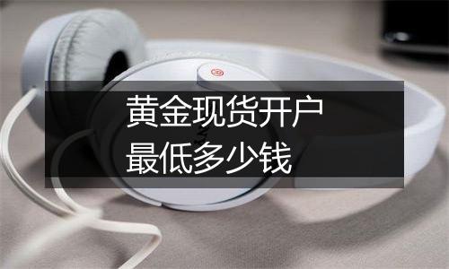 黄金现货开户最低多少钱