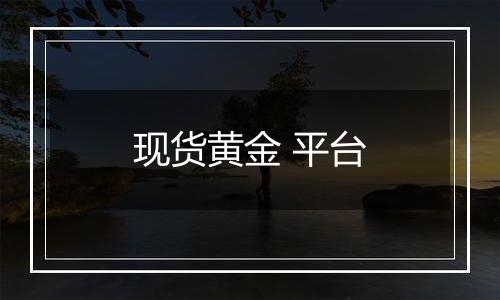 现货黄金 平台