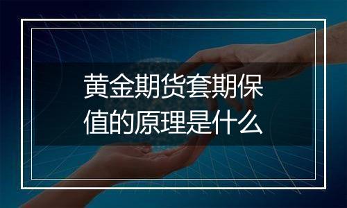 黄金期货套期保值的原理是什么