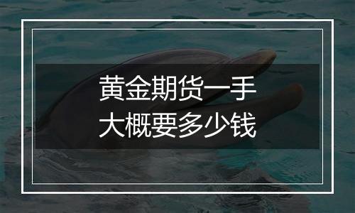 黄金期货一手大概要多少钱