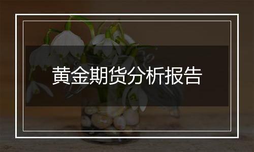 黄金期货分析报告
