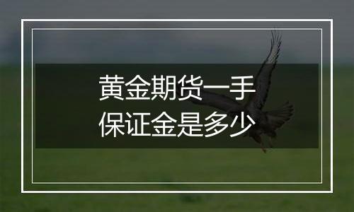 黄金期货一手保证金是多少