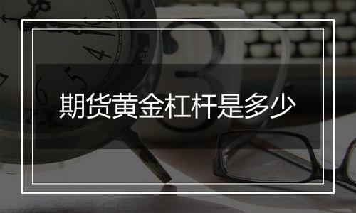 期货黄金杠杆是多少
