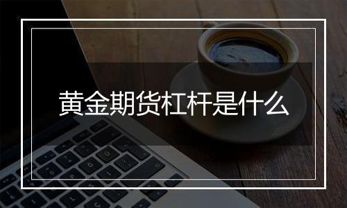 黄金期货杠杆是什么