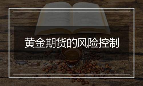 黄金期货的风险控制