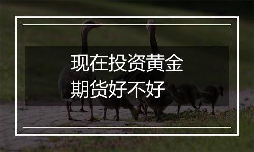 现在投资黄金期货好不好