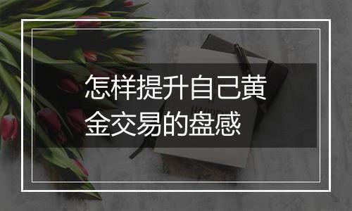 怎样提升自己黄金交易的盘感