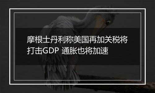 摩根士丹利称美国再加关税将打击GDP 通胀也将加速