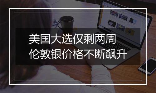 美国大选仅剩两周 伦敦银价格不断飙升