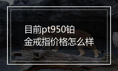 目前pt950铂金戒指价格怎么样