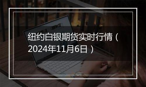 纽约白银期货实时行情(2024年11月6日)