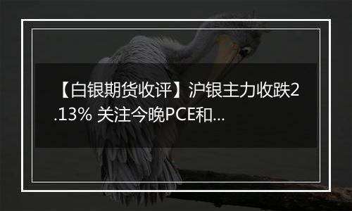 【白银期货收评】沪银主力收跌2.13% 关注今晚PCE和初请数据