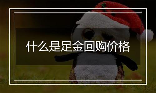 什么是足金回购价格