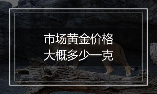 市场黄金价格大概多少一克