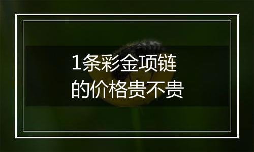 1条彩金项链的价格贵不贵