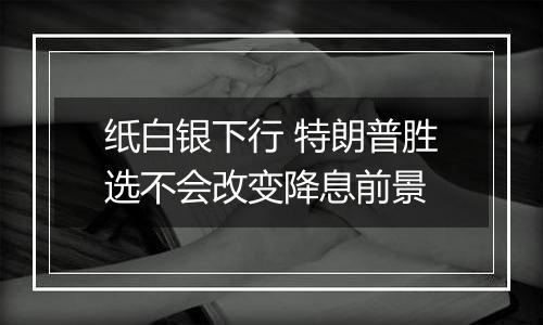纸白银下行 特朗普胜选不会改变降息前景