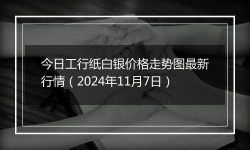 今日工行纸白银价格走势图最新行情(2024年11月7日)