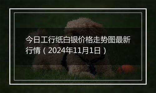 今日工行纸白银价格走势图最新行情(2024年11月1日)