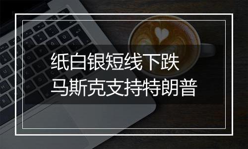 纸白银短线下跌 马斯克支持特朗普