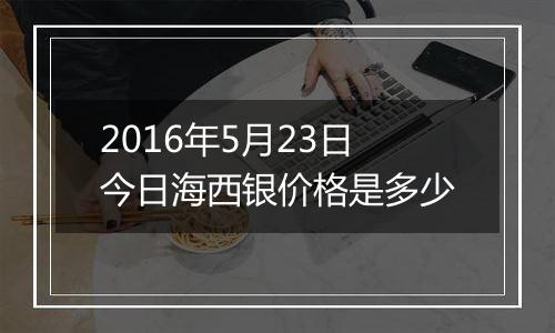 2016年5月23日今日海西银价格是多少