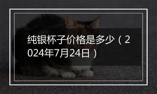 纯银杯子价格是多少（2024年7月24日）
