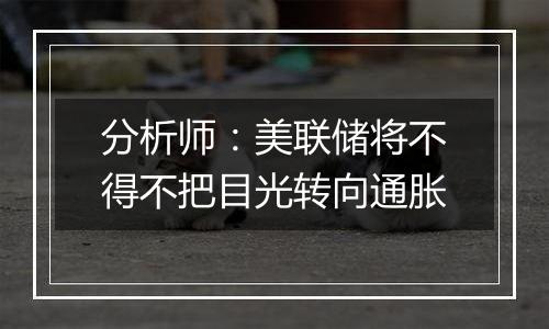 分析师：美联储将不得不把目光转向通胀