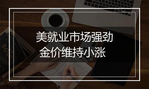 美就业市场强劲 金价维持小涨
