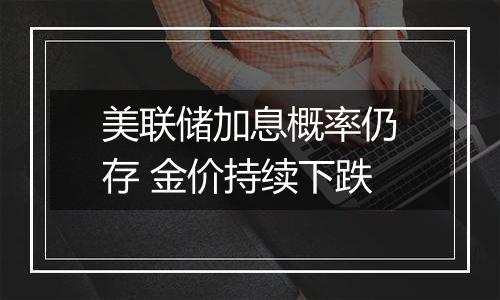 美联储加息概率仍存 金价持续下跌
