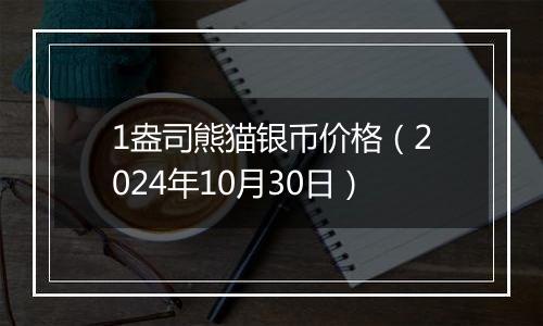 1盎司熊猫银币价格(2024年10月30日)